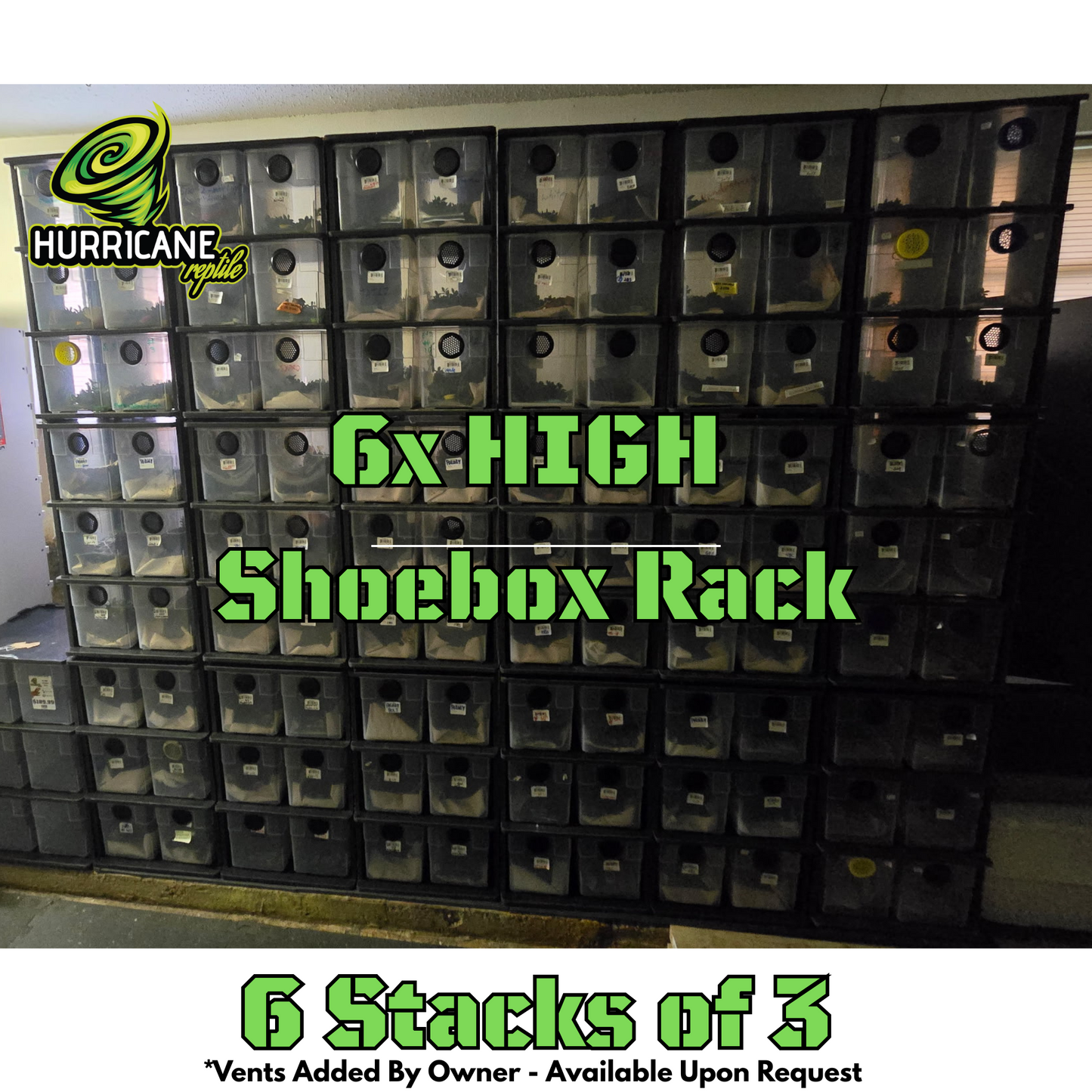 HHS6 - High Shoebox Rack - 6 Tubs