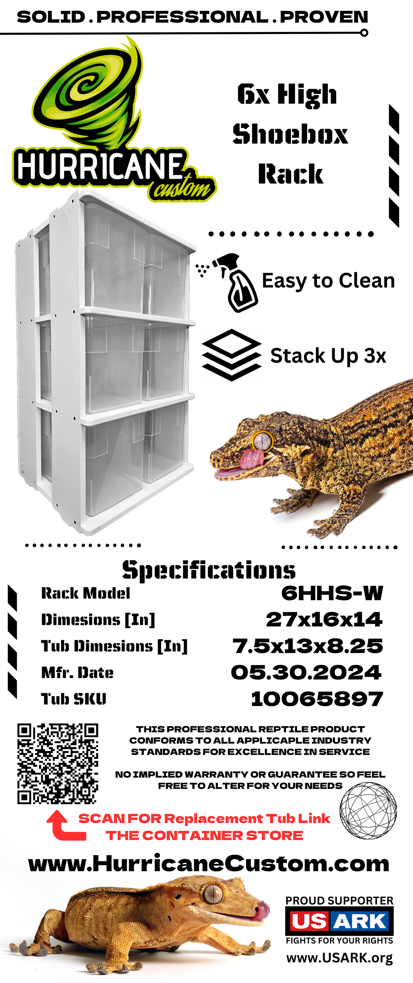 HHS6 - High Shoebox Rack - 6 Tubs