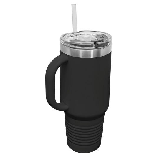 Ballsh!t OFFICIAL 40oz Travel Mug w/Handle & Straw